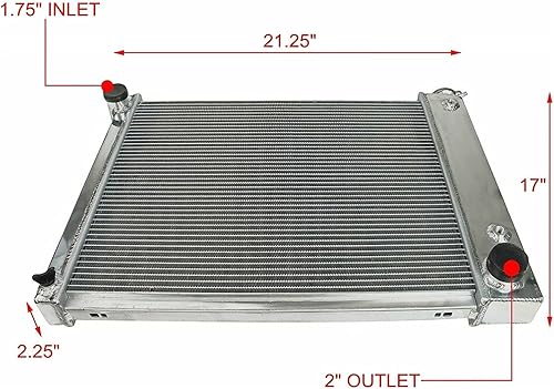 Miniatura 87 de Radiador de aluminio de 3 filas compatible con Toyota Land Cruiser 1958-1984 3.9L 4.2L FJ40 FJ45 Series L6 Entrada superior: 1.50 pulgadas. Salida