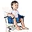Booster Seat for Dining Table: Portable Toddler Booster Chair with Safety Buckle and Height Adjustable, Foldable Baby Feeding Chair, Kids High Chair Booster Seat for Kitchen Home Travel - Bright Blue