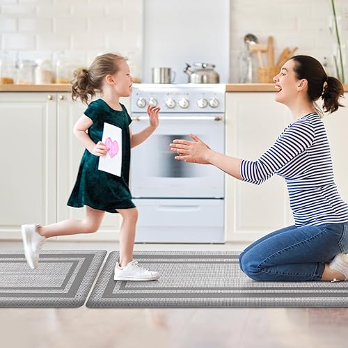 Miniatura 7 de Tapete de cocina antifatiga, tapete acolchado cómodo de 12 pulgada de grosor, alfombras de cocina antideslizantes y tapetes de cocina impermeables