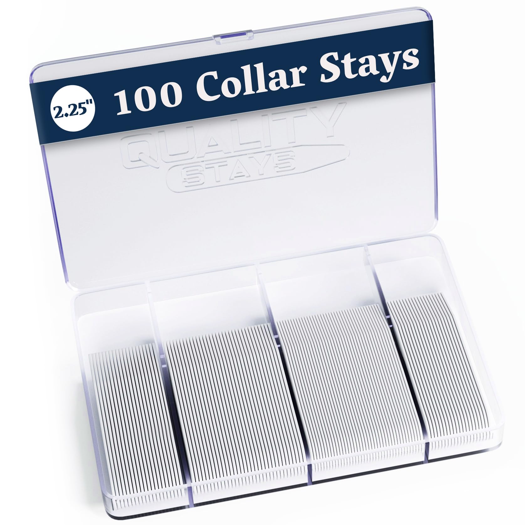 100 Plastic Collar Stays for Men's Dress Shirts – Collar Inserts