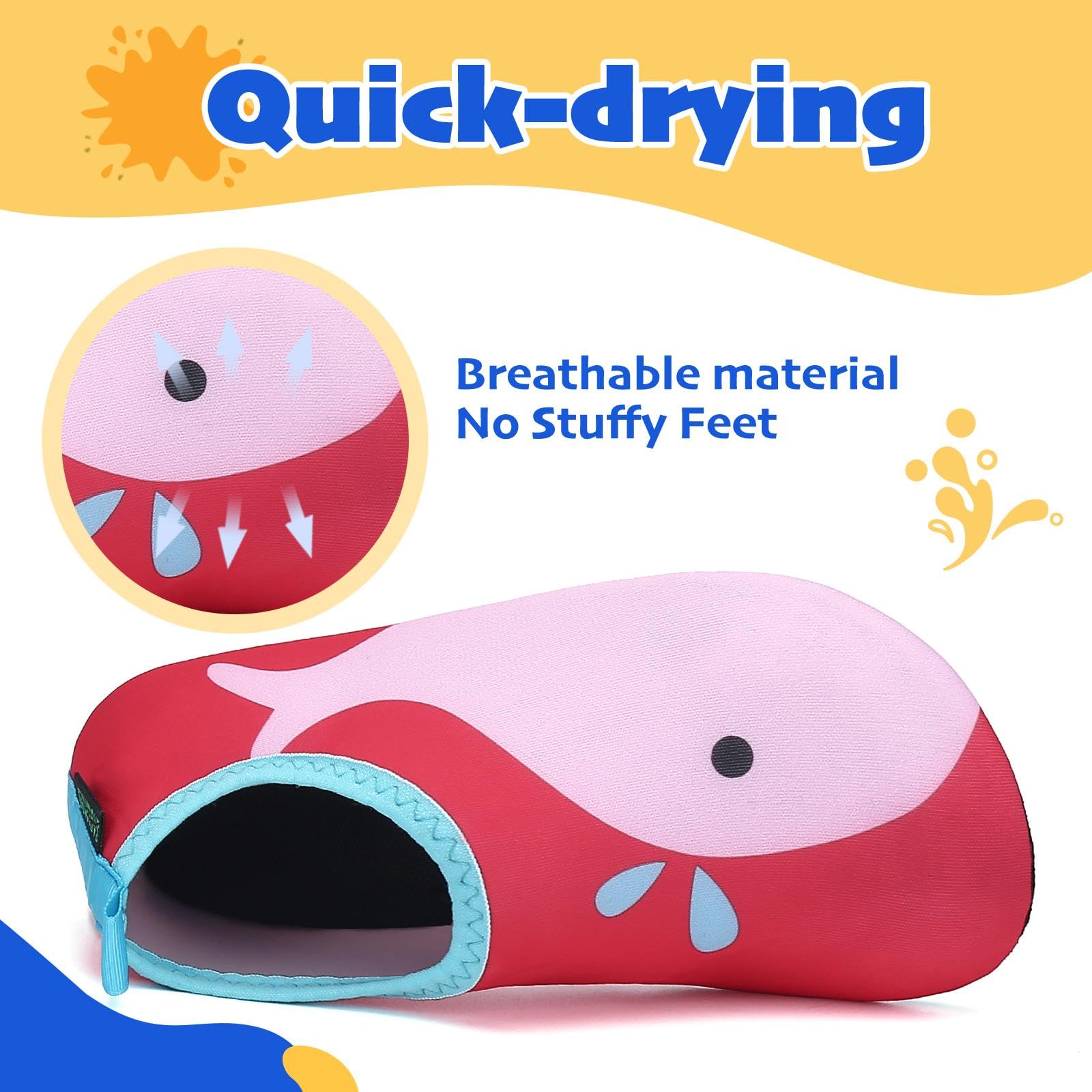 Zapatos de Agua Niños Secado Rápido Transpirable Snorkel Bucear Swim Piscina Playa