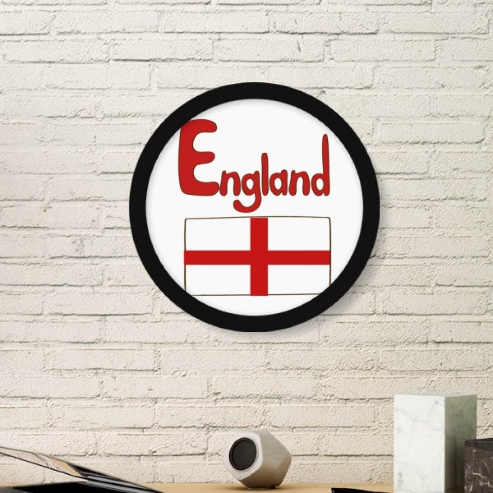 Cadre photo Angleterre rond bois noir pour égayer un mur blanc avec de l'art