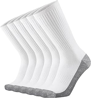 KMM Full Cushion Crew Athletic Work Socks for Men Heavy Duty Boot Durable | Thick Padding, Sports, Exercise, Training, Basketball, Moisture Wicking, Odor Control, Soft Comfy, Breathable, Anti Blisters