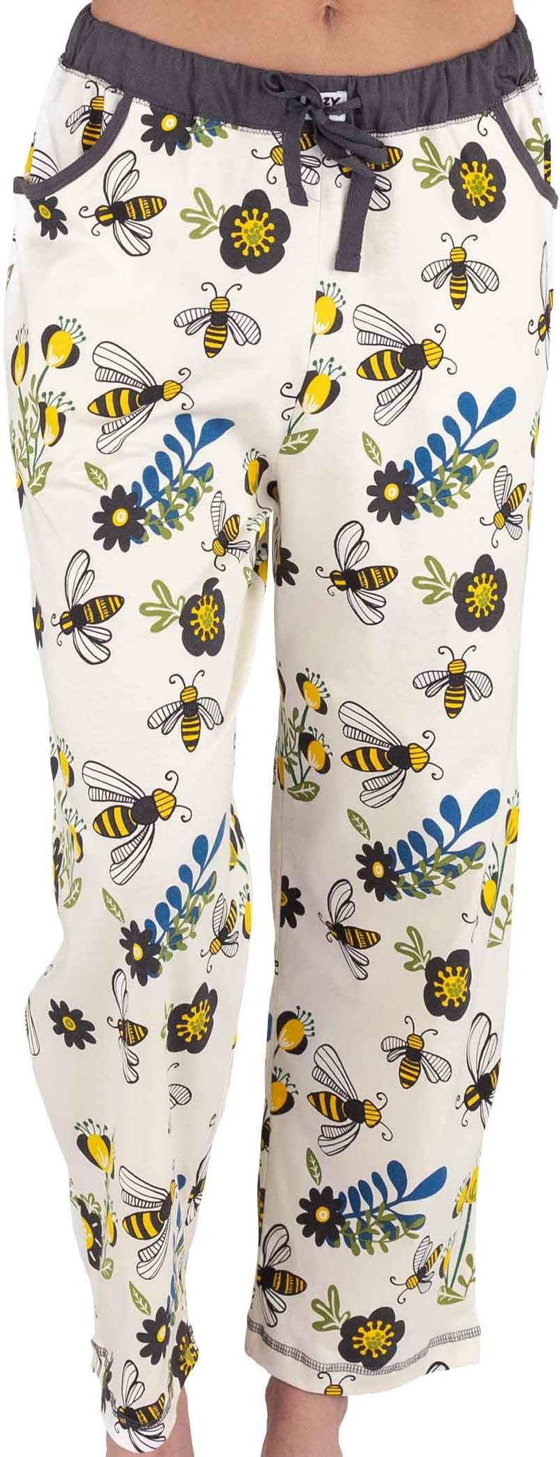 Lazy One Pajamas for Women, Cute Garden & Bear Pajama Pants & Top Separates