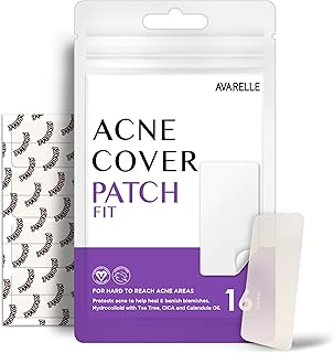 Avarelle Pimple Patches (16 Count) Hydrocolloid Acne Cover Patches | Zit Patches for Blemishes, Zits and Breakouts with Tea Tree, Calendula and Cica Oil for Face | Vegan, Cruelty Free Certified, Carbonfree Certified (Hydrocolloid, Square 1/2 - 16 Count)