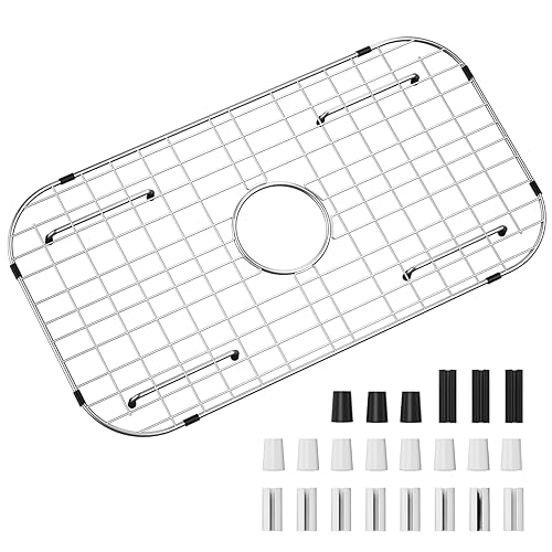 Sink Protector Grid 26-1/16" x 14-1/16", Centered Drain with Corner