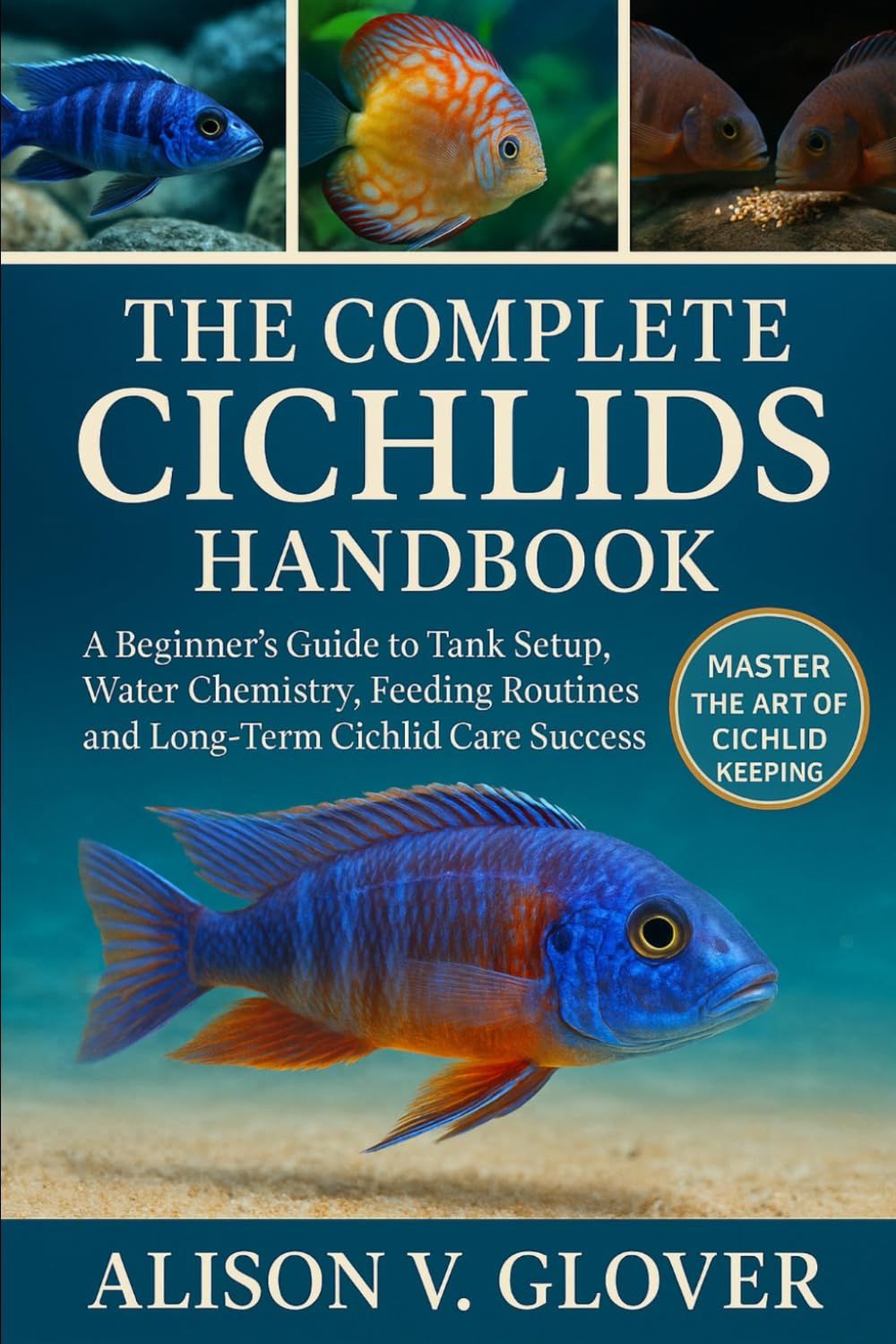 THE COMPLETE CICHLIDS HANDBOOK: A Beginner’s Guide to Tank Setup, Water Chemistry, Feeding Routines, and Long-Term Cichlid Care Success