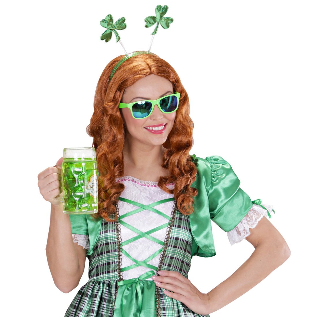 Accessoires Saint Patrick IZoeL - Lot Bandeaux, Lunettes, Colliers - Fête Irlandaise Déguisement
