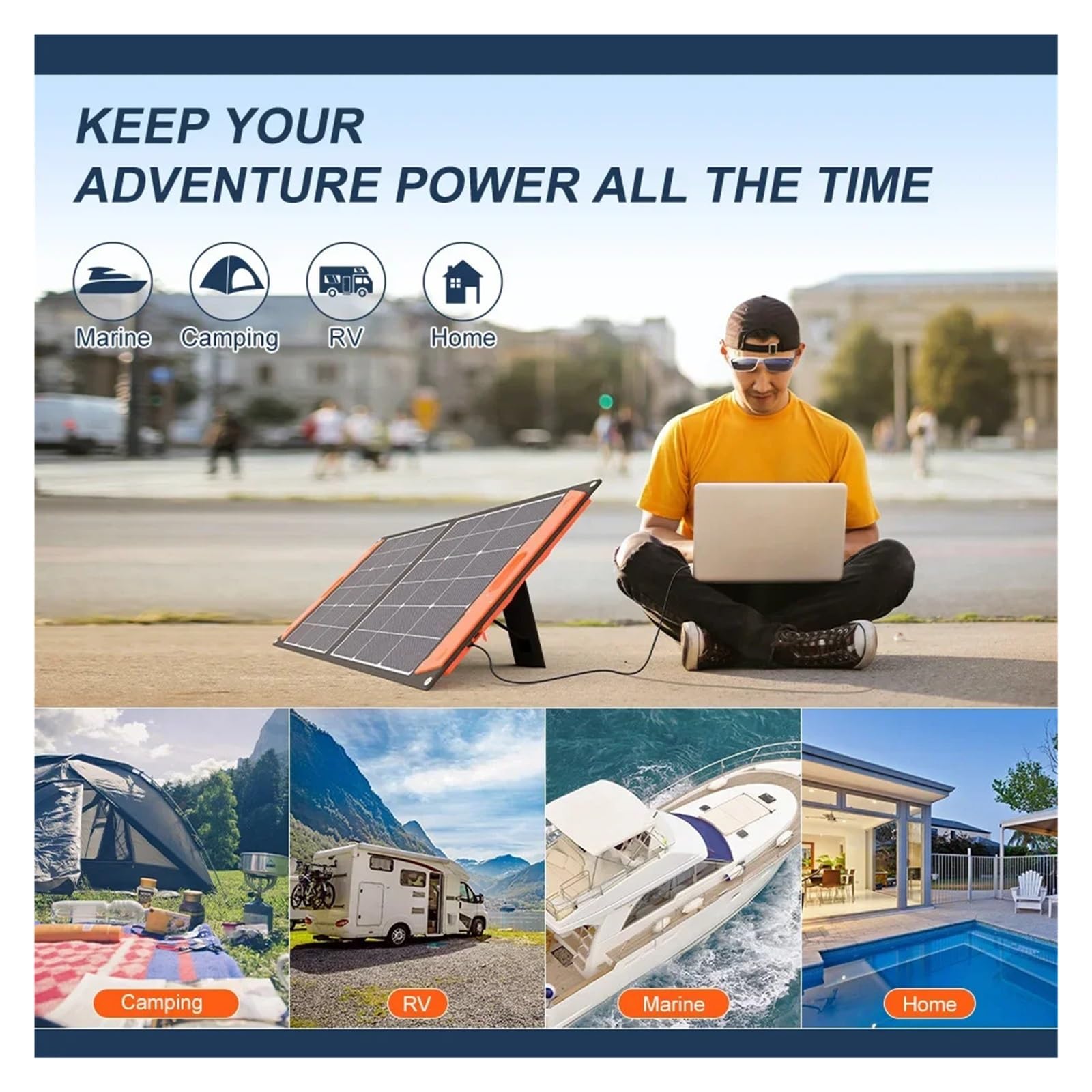 100 W-200 W Składany Panel Słoneczny Zewnętrzny Przenośny Akumulator 12 V Do Przechowywania Energii Słonecznej Zestawie Z USB Typu - C Idealny Wynik(200W 20V)