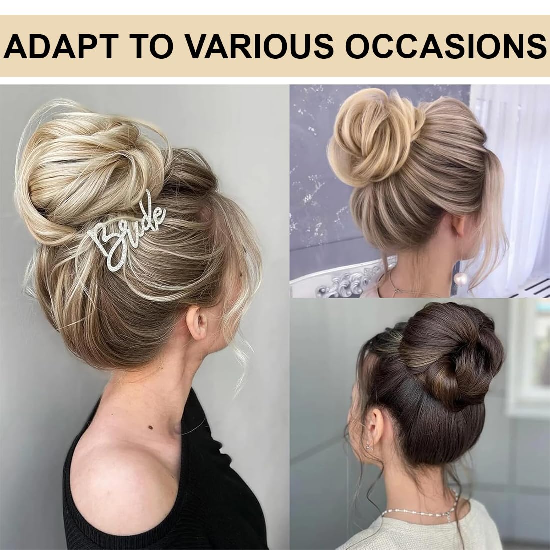 Magic Espuma Esponja Moño Pelo, Conjunto de Donas para Cabello, Twist Curler Donut