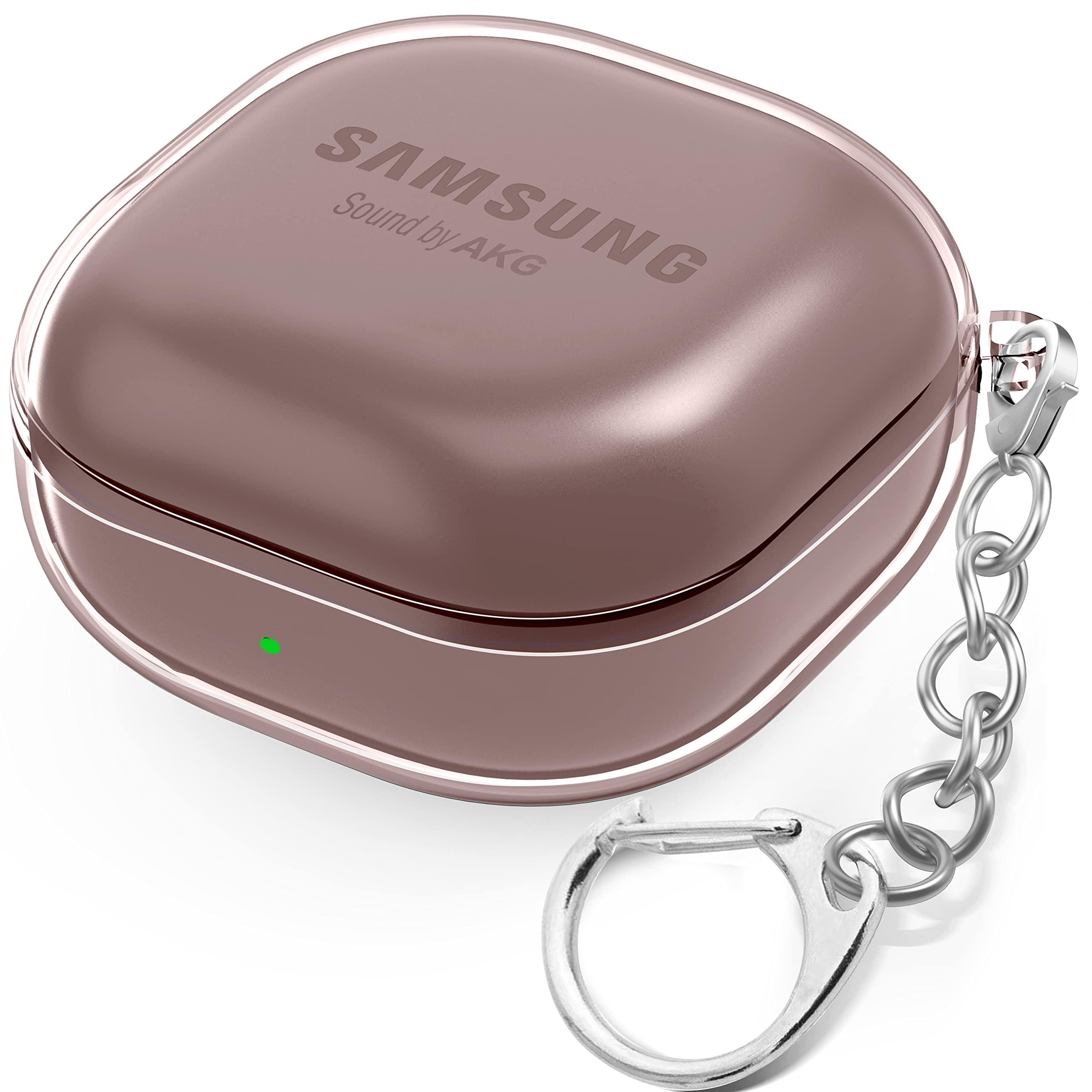 BEAUDOM Clear Case for Samsung Galaxy Buds FE / 2 Pro / 2 / Pro / Live (Clear Pink)