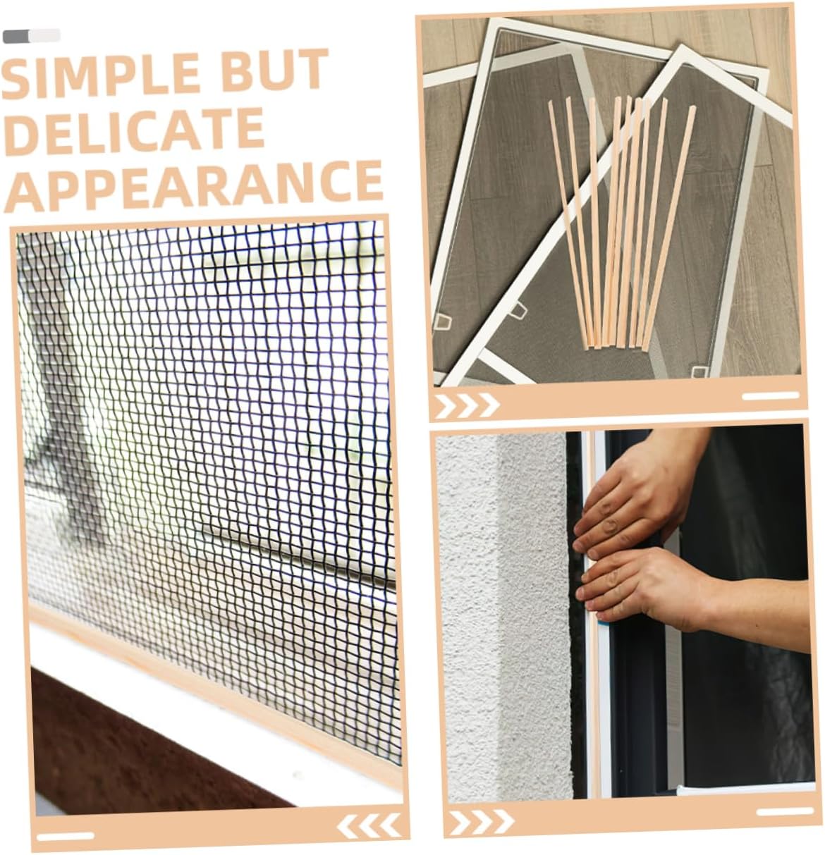 10pcs Wood Window Trim Molding Strips for DIY Model Decor