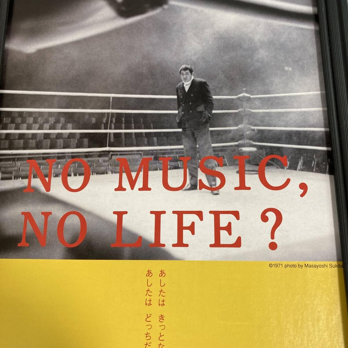 Amazon.co.jp: 額装品 寺山修司 タワレコ A4サイズ額入り NO MUSIC NO 