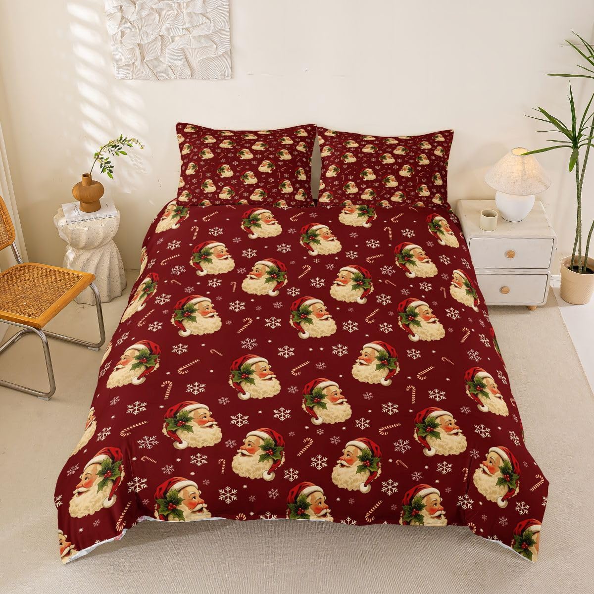Castle Fairy Vintage Santa Claus Kids Duvet Cover Set King Size