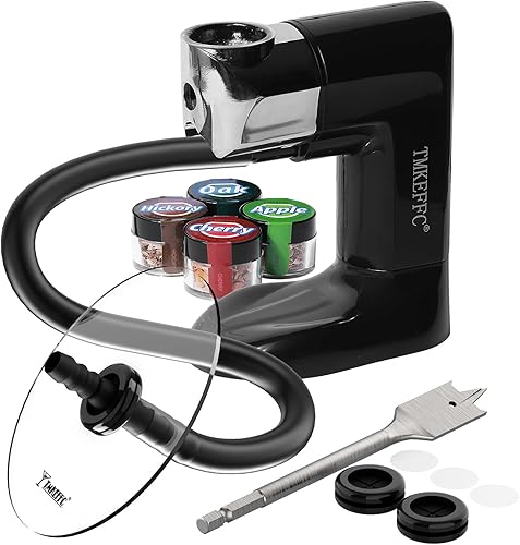 TMKEFFC Portable Smoker Gun,Handheld Smoke Infuser for Cocktail Food Drink Smoking,Suitable for outdoor use,Enhance Taste for Meat,Garden Gathering,Grill,Outdoor BBQ,Wood Chips Included,Yellow