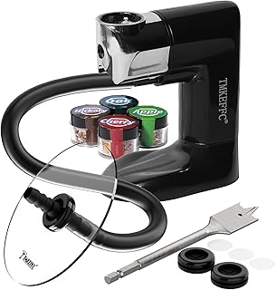 Smoking Gun Portable Smoker Infuser DIY Tools Set,Handheld Indoor and Outdoor Cocktail Smoke Generator Tool for Food,Meat,Drinks,Cheese,Cup Cover and Wood Chips Included