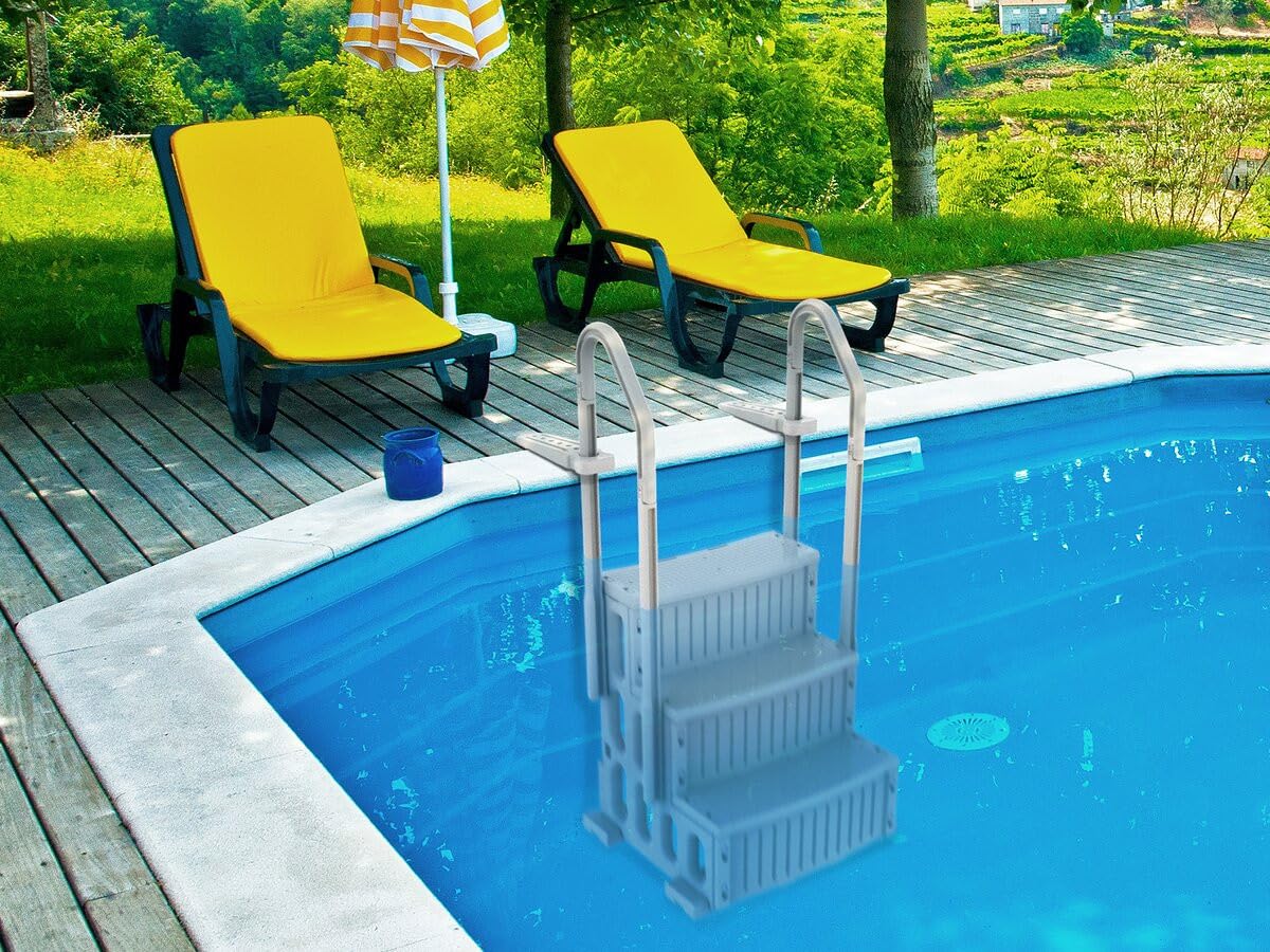 Escalier Simple de Piscine Nathan 3 marches Plastique