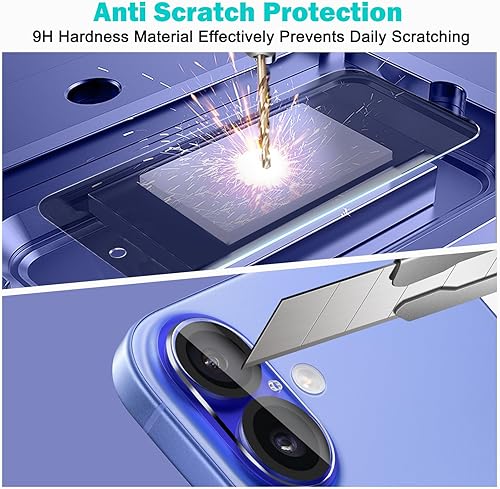 Miniatura 58 de PEHAEL Paquete de 2+2 protectores de pantalla de privacidad para iPhone 13 Pro con protector de lente de cámara, cobertura completa, película