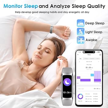 Fitness Tracker Smartwatch 1.43 AMOLED Display, Blood Pressure & Body Temperature Monitor