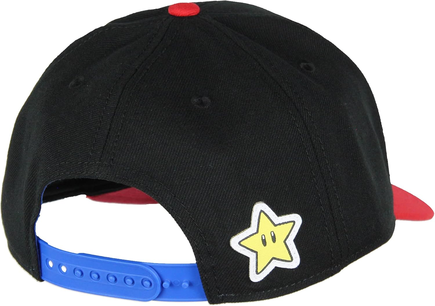 Bioworld Nintendo Super Mario Hat | Embroidered Mario Adjustable Snapback Cap | Adult Unisex Baseball Cap - Navy Blue/Red - Image 5