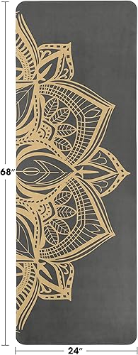 Miniatura 7 de Yoga Mat with Strap - Sweat Absorbent Ultra Grippy Hot Exercise Mat Non Slip Vegan Suede Towel Combo for All Floor Fitness Workout, Bikram,