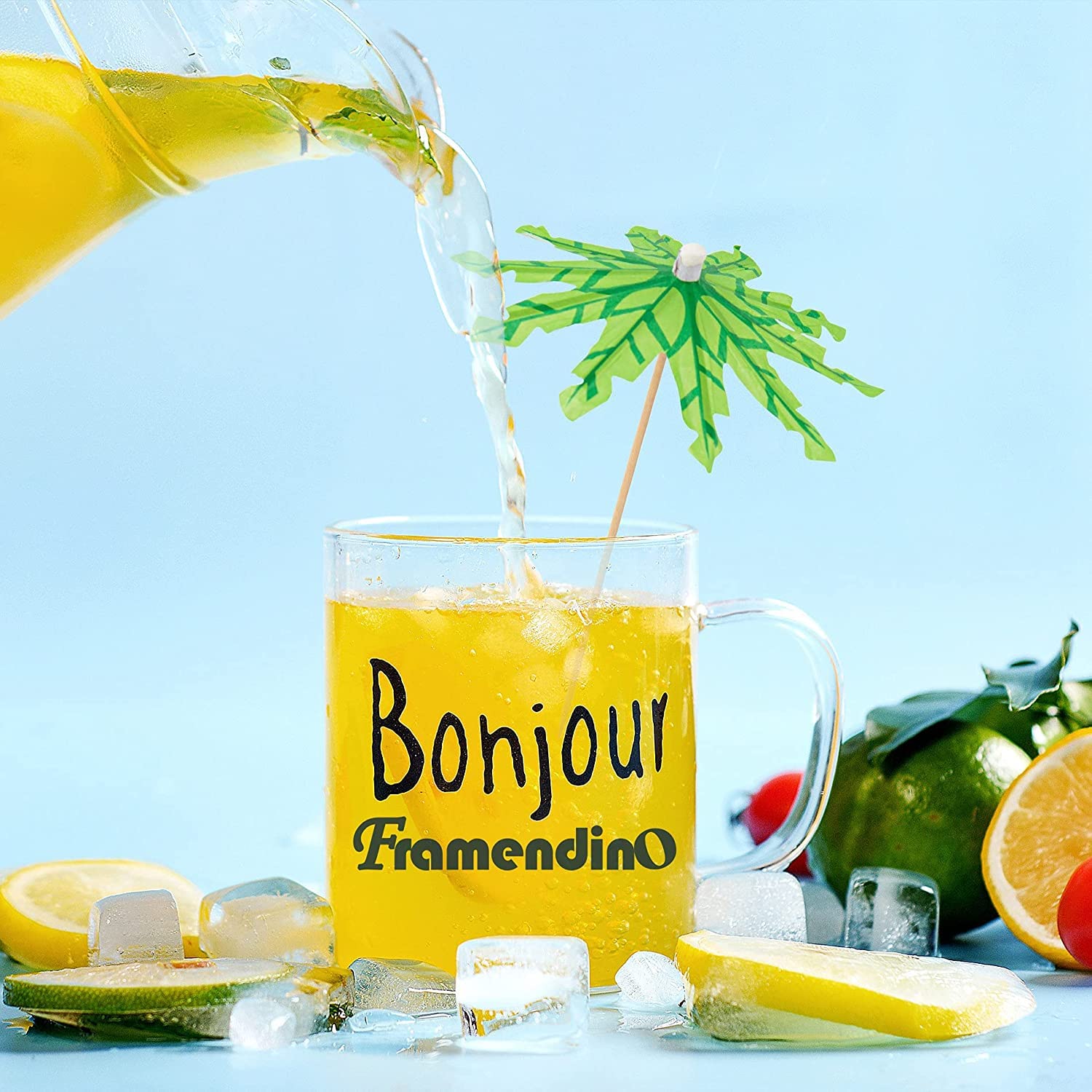 100 Pièces Parasol Cocktail, MUNTE Couleur Decoration Cocktail En