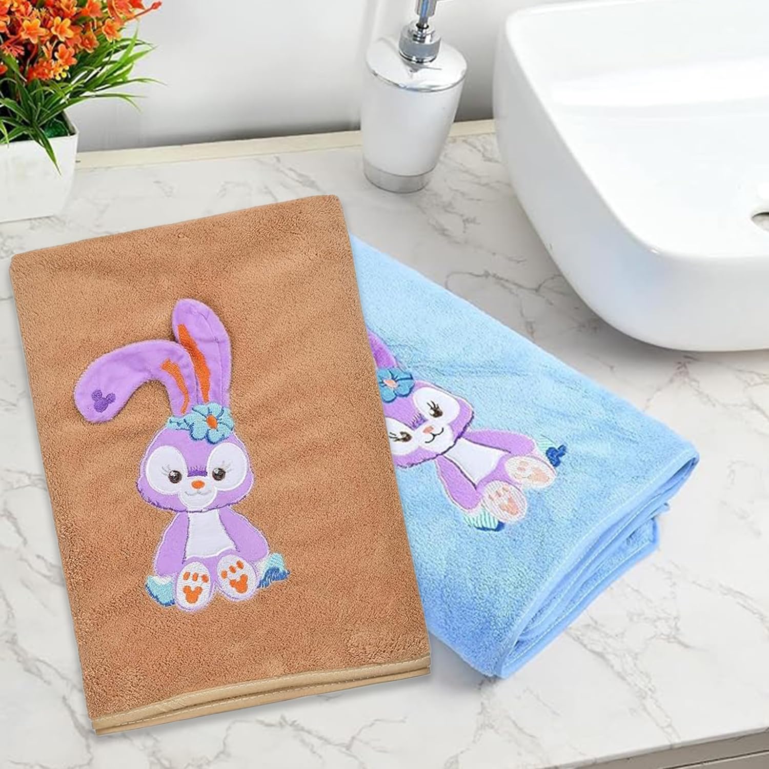 Cute Rabbit Kids Bath Towels - Super Soft & Absorbent -16