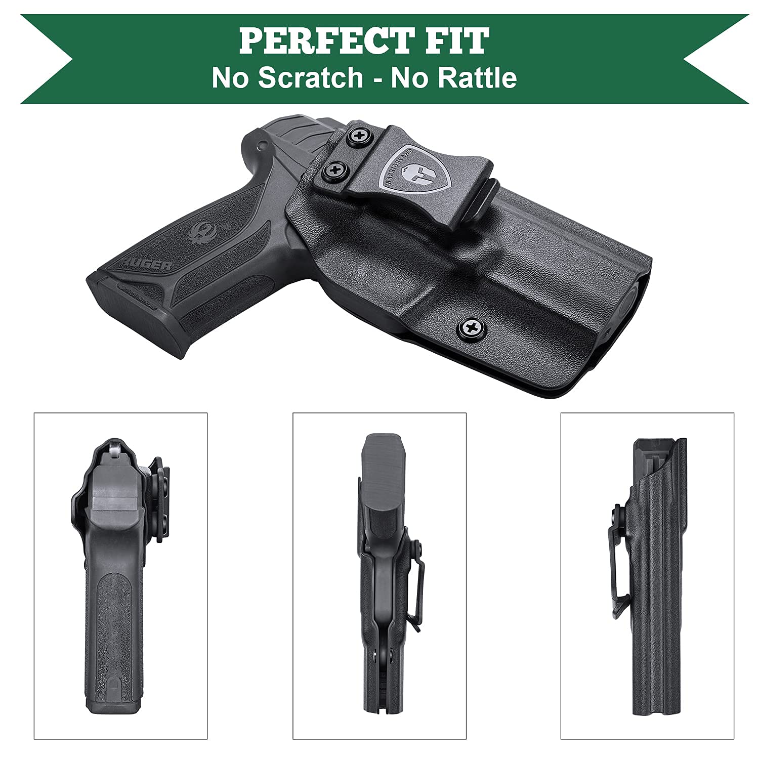 Ruger Security 9mm Holster, IWB Kydex Holster Fit Ruger Security 9 / Compact Pistol