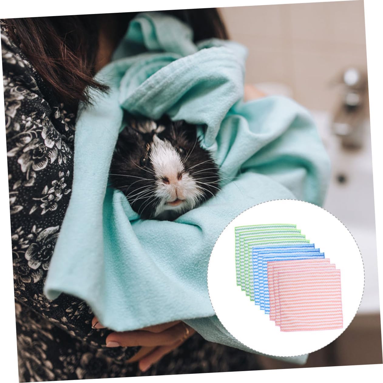 ORFOFE 10pcs Guinea Pig Blankets Litter Pet Bed Rabbit Bedding Liners for Hamster Cage