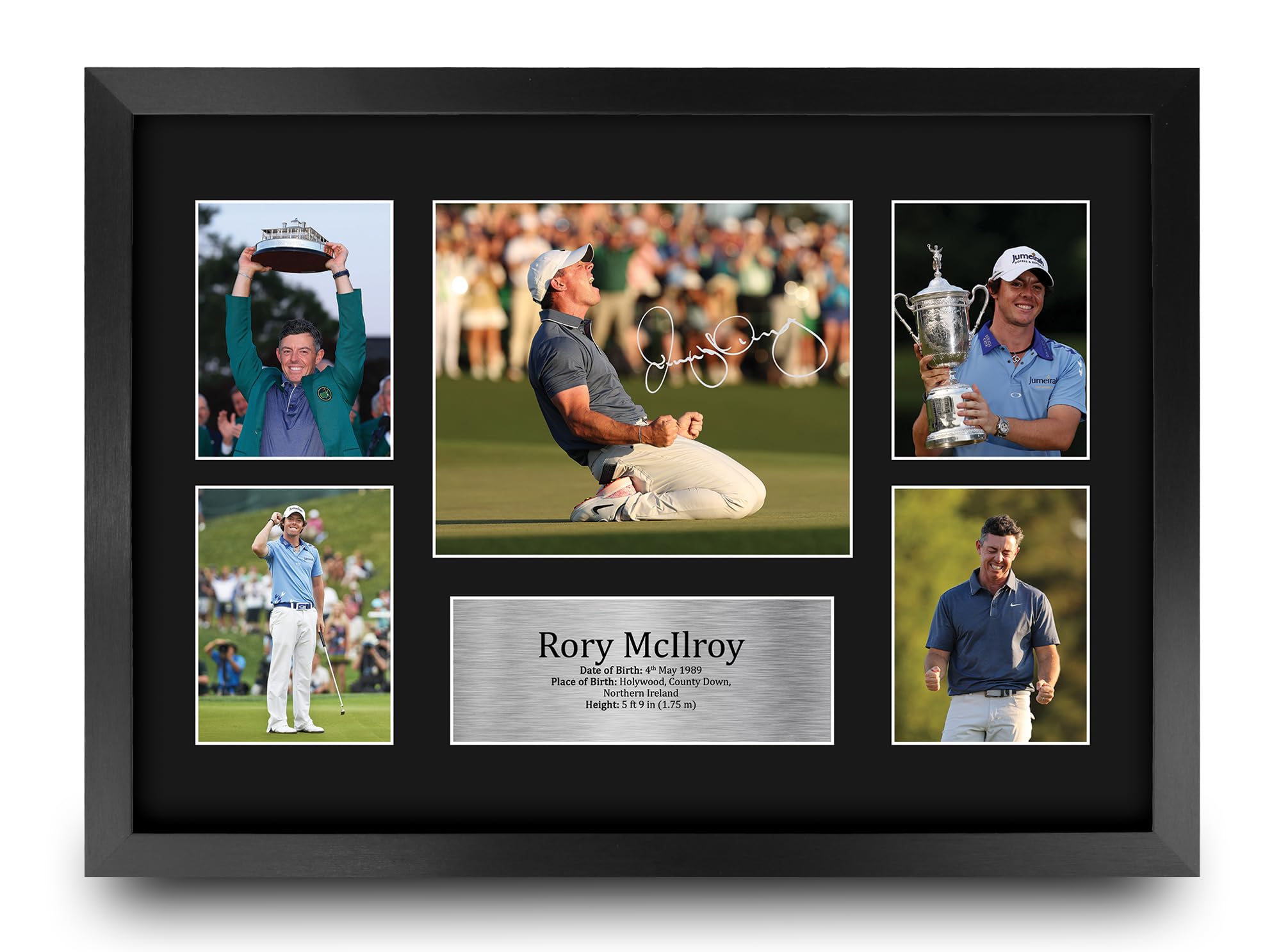 HWC Trading Rory McIlroy Gifts Printed Signed Autograph Picture for Golf Memorabilia Fans - A3 Framed