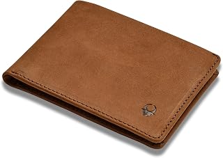 Minimalist Leather Wallet for Men - Slim Wallet with RFID Blocking Protection - Pocket Wallet, Bill & Credit Card Holder - Best Wallet Gift for Men - Phoenix w/o Coin Pocket Vintage Brown