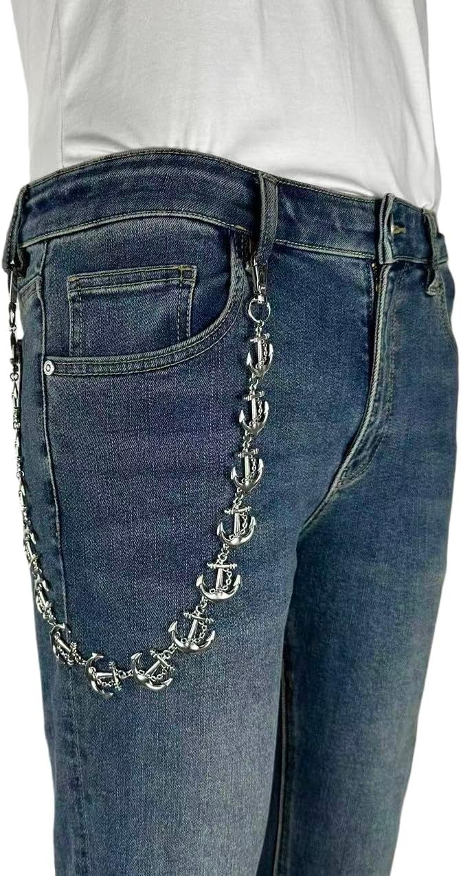 KALHE Anchor Chain Wallet for Men and Women, Punk Style Pants Chain, image 3