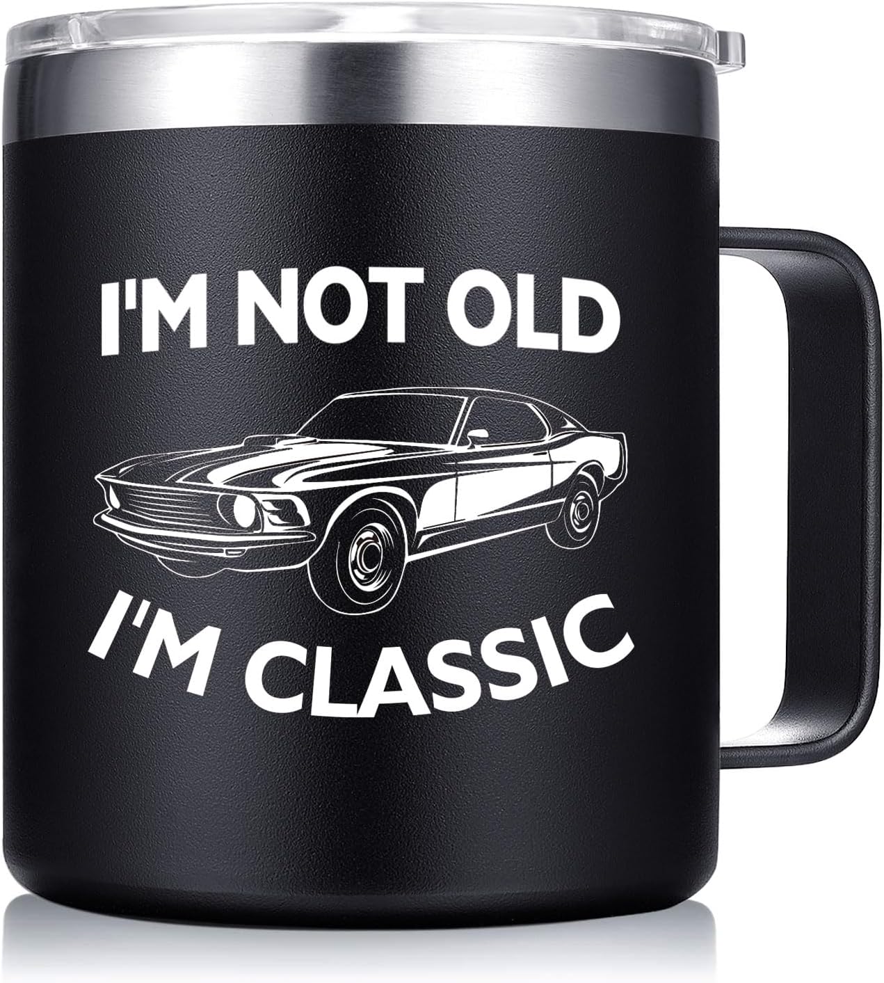 Birthday Gifts for Men - I'm Not Old I'm Classic Coffee Mug - Christmas Birthday Gifts for Men, Dad, Grandpa, Him, Husband (14oz, Black)