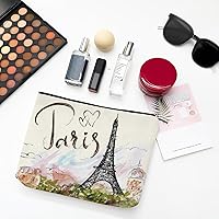 Vista 4 de Bolsa de maquillaje de leopardo, de gran capacidad, portátil, para artículos de tocador, bolsa de cosméticos para mujeres, bolsa de viaje