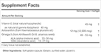 Vista 2 de ANDREW LESSMAN Astaxantina 12 mg - 240 cápsulas blandas - 12000 mcg de astaxantina natural, potente carotenoide antioxidante. Protección para ojos