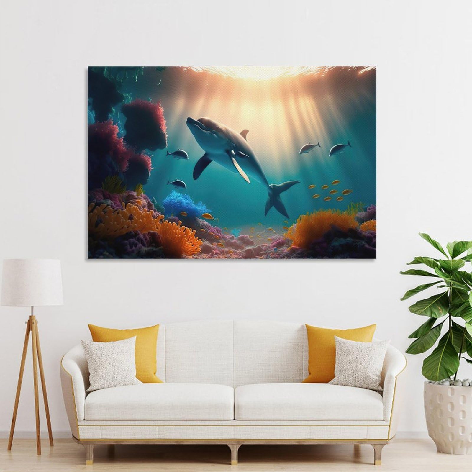 ラッセン ミニアート「マウイ ホエール ソング」額縁 2種展開 絵画