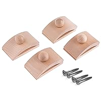 Vista 7 de Precision Quilting Tools Abrazaderas elegantes de madera para edredón - 4 clips grandes (Oscuro) y tornillos para colgar en la pared. ¡Cuélguelos