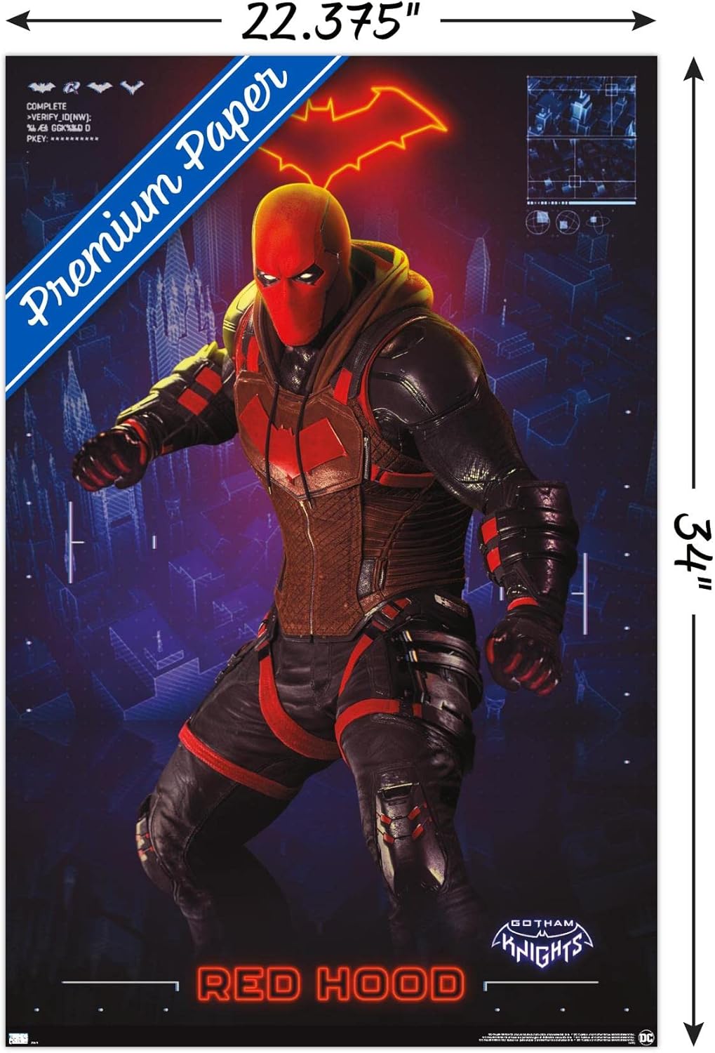 Trends International DC Comics Gotham Knights - Red Hood Wall Poster, 22.375" x 34", Premium Unframed Version