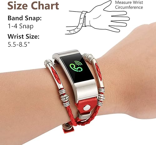Miniatura 2 de Compatible con Fitbit Charge 4 Charge 3SE Correas para mujeres, Correa de cuero hecha a mano, correa de pulsera de repuesto única, pulseras con