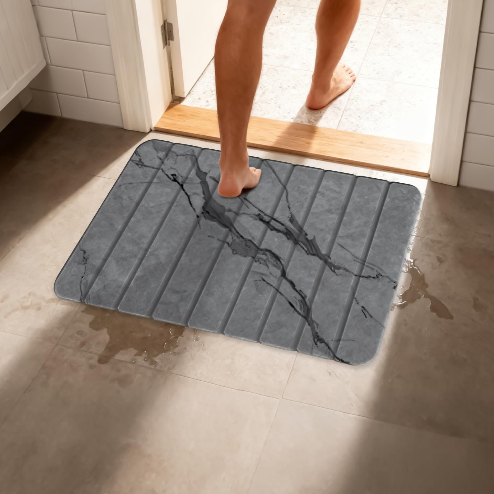 Tapis de Bain en Terre de Diatomée Terre De Diatomées Anti-dérapant