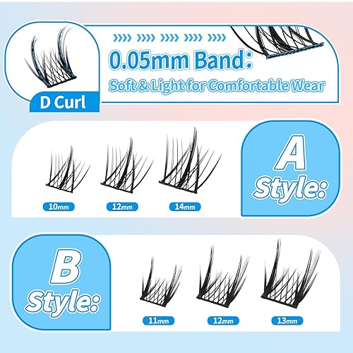 Miniatura 3 de QUEWEL - Kit de extensiones de pestañas en grupo con pegamento de adhesión y sellado impermeable y de larga duración, incluye herramienta