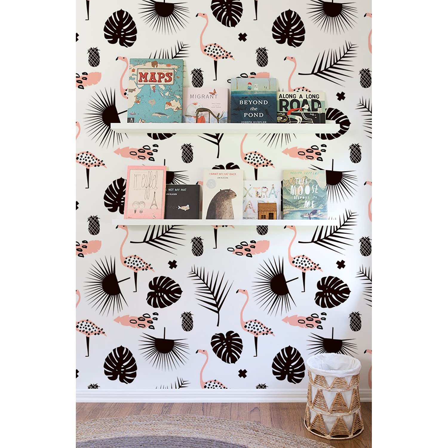 Papier peint stickers muraux 416x254 cm motif branche de palme flamande auto-adhésive