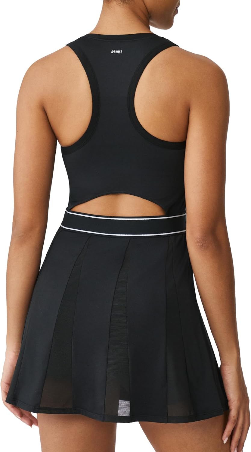 K-Swiss Tennis Dress for Women - Athletic Golf Dresses with Built in Bra Summer Active Workout Sport Mini Romper Dresses