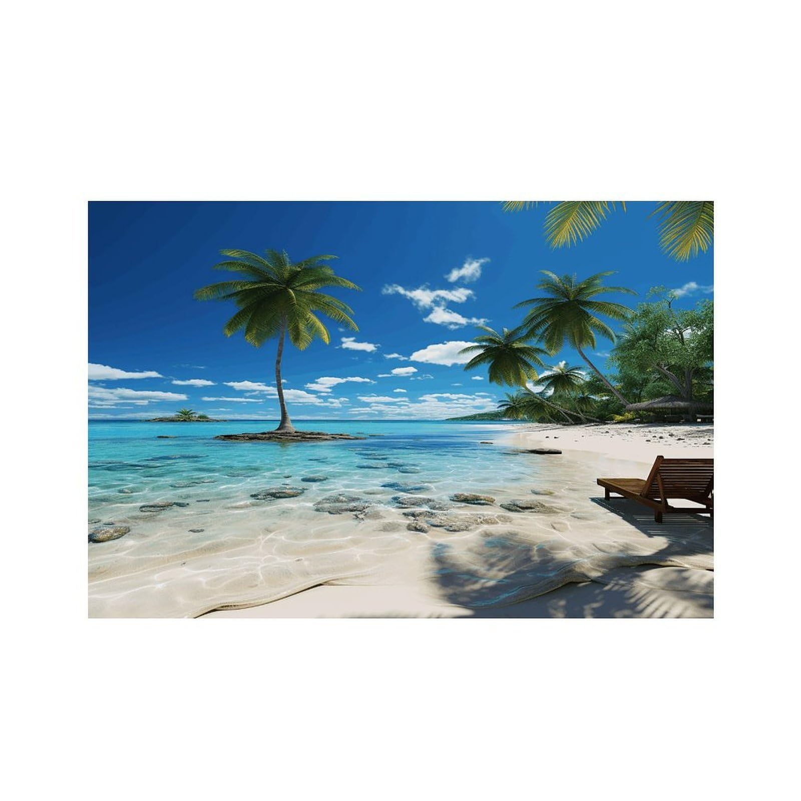 Beach Palm Tree Placemats Non-Slip Heat Resistant Table Mats Flax Washable Cloth Place Mats Easy to Clean Premium Placemat for Kitchen Dining Table Decor Party Outdoor