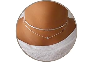 Annika Bella 925 Sterling Silver Dainty Layering Choker Necklaces