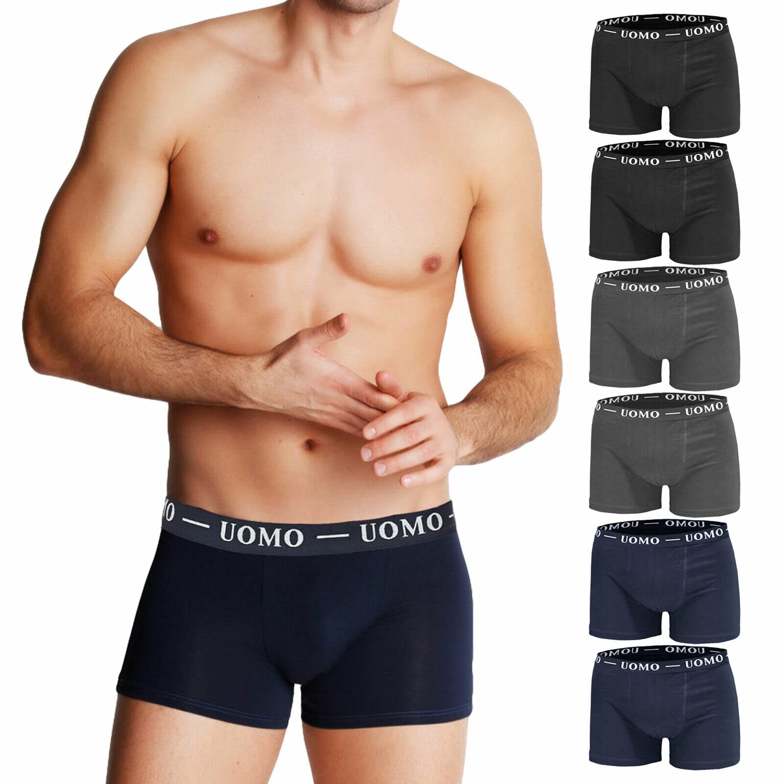 Toocool Stock 6 Pezzi Boxer Uomo Mutande Basic Intimo Cotone Lotto F1012-6