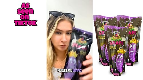 Miniatura 22 de Encurtidos de frambuesa azul en una bolsa (paquete de 3) pepinillo azul Raz como se ve en los artículos de tendencia Tiktok. Se utiliza en el kit