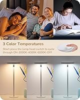 Vista 6 de EDISHINE LED Table Lamp with 2 Adjustable Height, 5%-100% Dimmable & 3 Color Temperature, Touch Control, Modern Desk Lamp for Home Office, Living