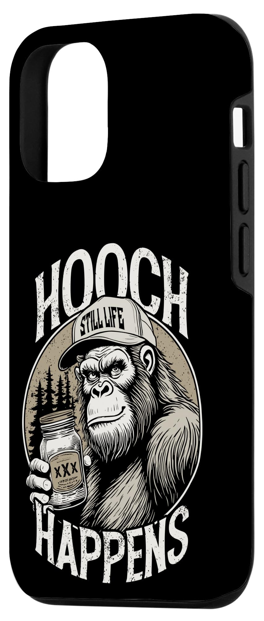 iPhone 12/12 Pro Funny Moonshine Hooch Happens Hillbilly Bigfoot Redneck Case - Image 2