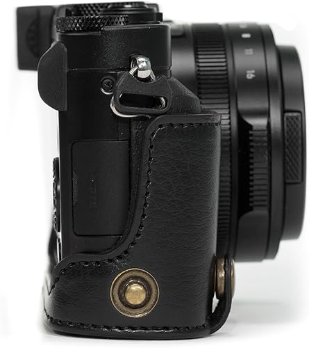 Miniatura 9 de MegaGear Ever Ready - Funda protectora de piel para cámara Panasonic LUMIX LX100, DMC-LX100, color negro (Modelo MG661)